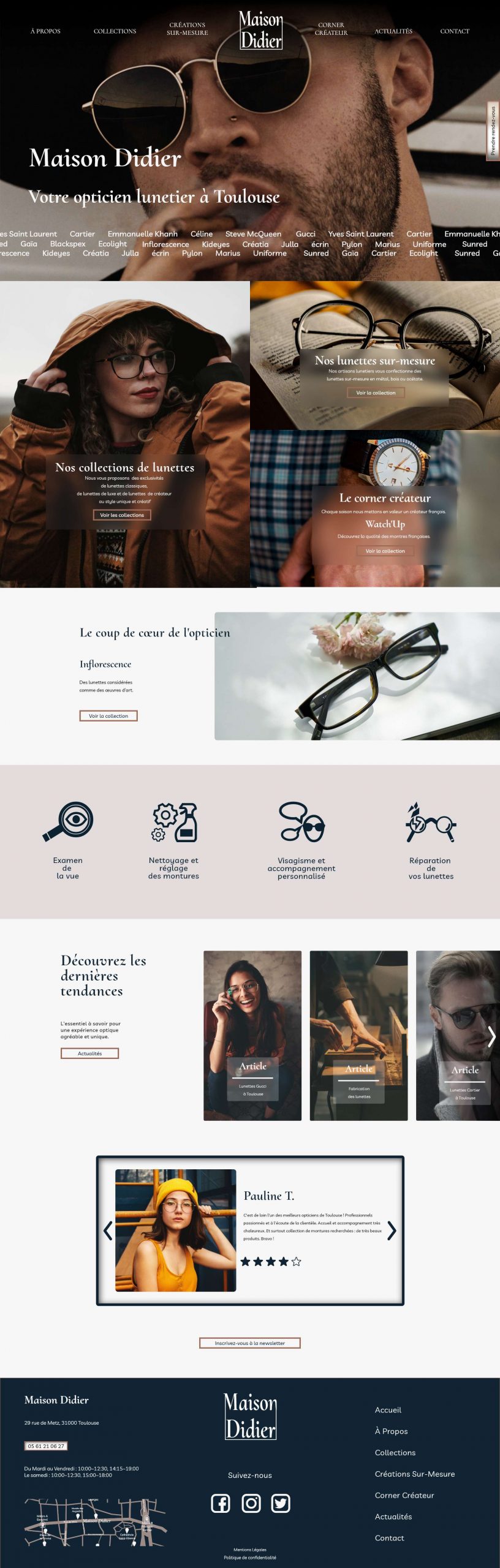 photo de la maquette du site