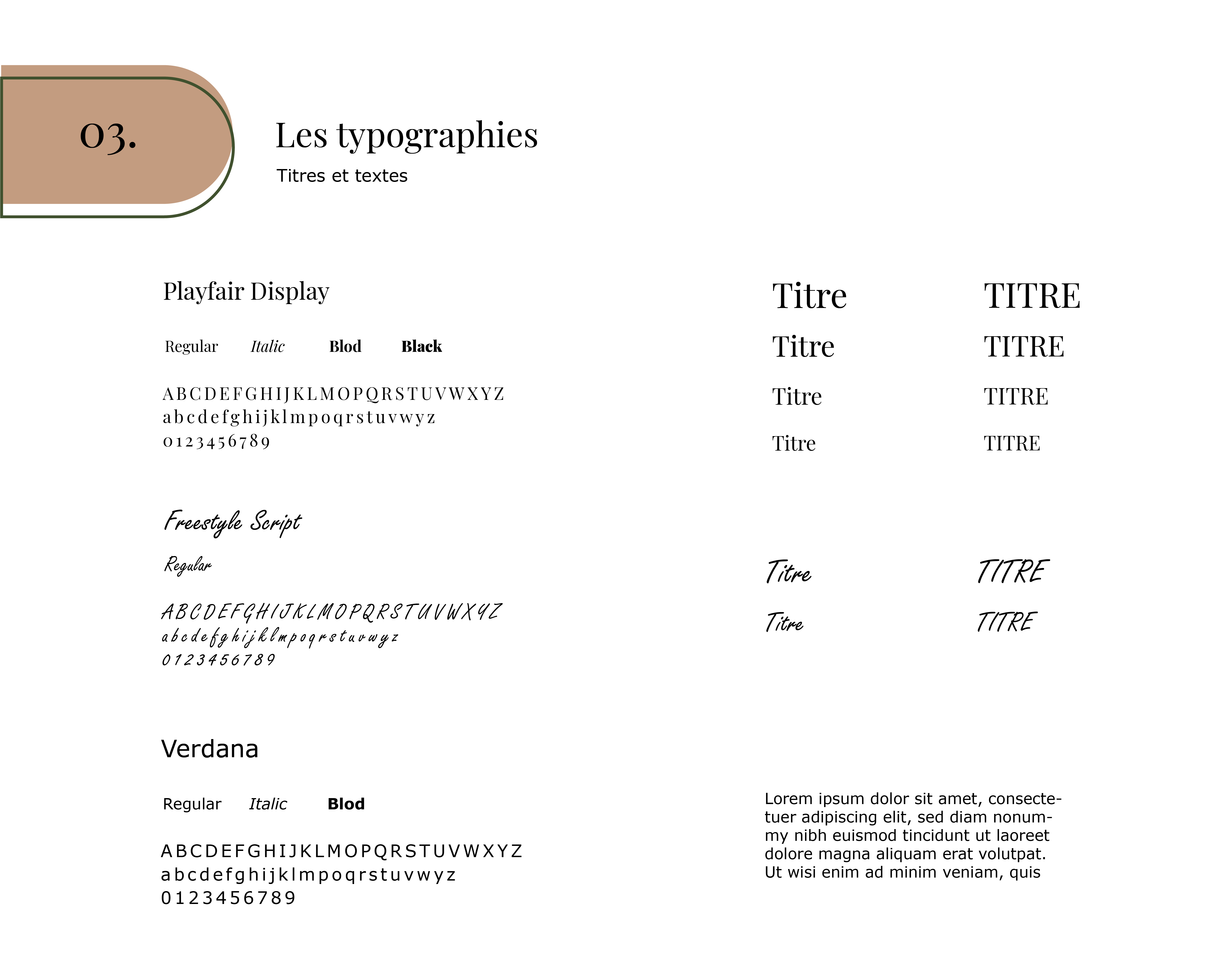 photo Typographie des titres et des textes